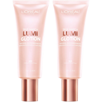 L'Oreal Paris Makeup True Match Lumi Glotion, Natural Glow Enhancer, Illuminator Highlighter, Bronzing Drops For a Sun-Kissed Glow, 902 Light