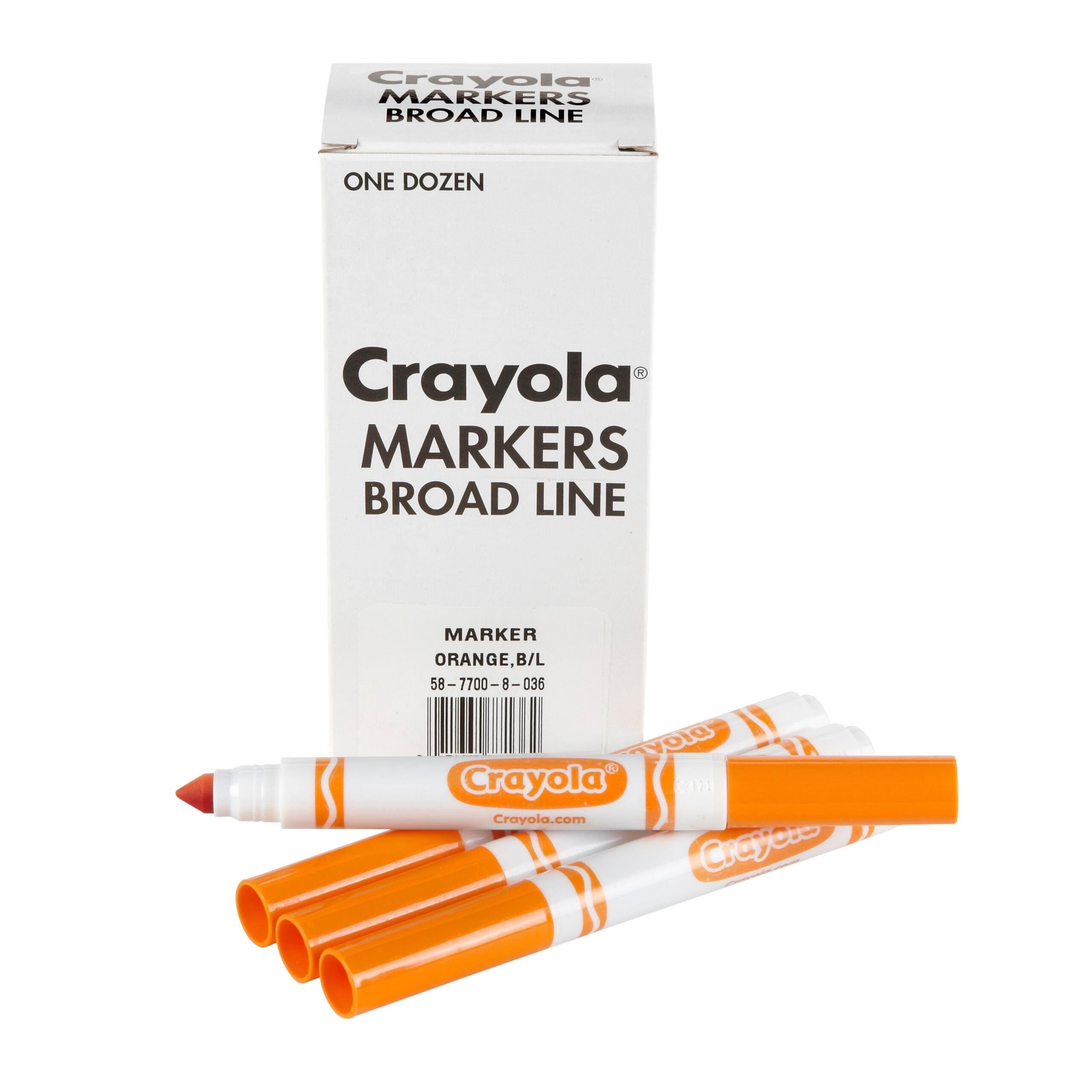 Crayola Broad Line Markers - Black (12ct), Markers for Kids, Bulk School Supplies for Teachers, Nontoxic, Marker Refill with Reusable Box