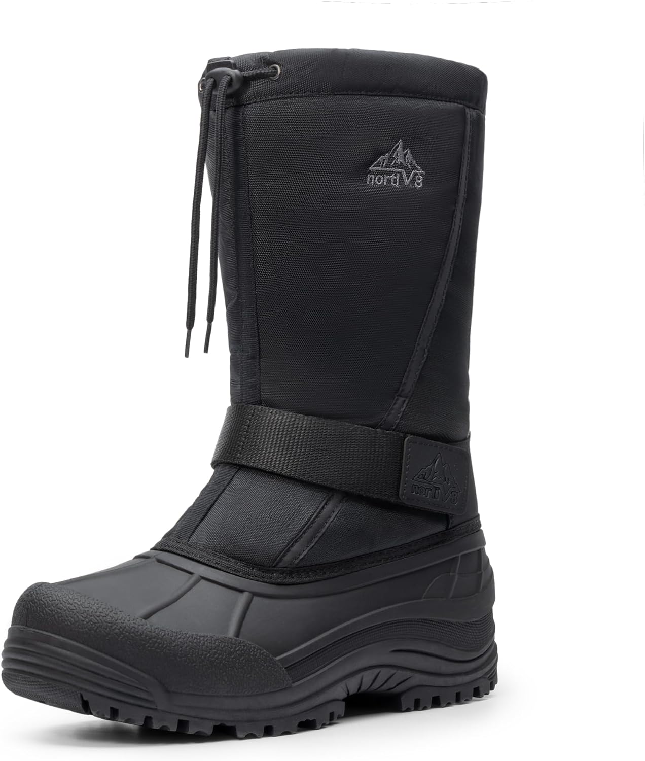 NORTIV 8 Men's Waterproof Winter Snow Boots Insulated Fur Liner Lightweight Outdoor Tall Boots
