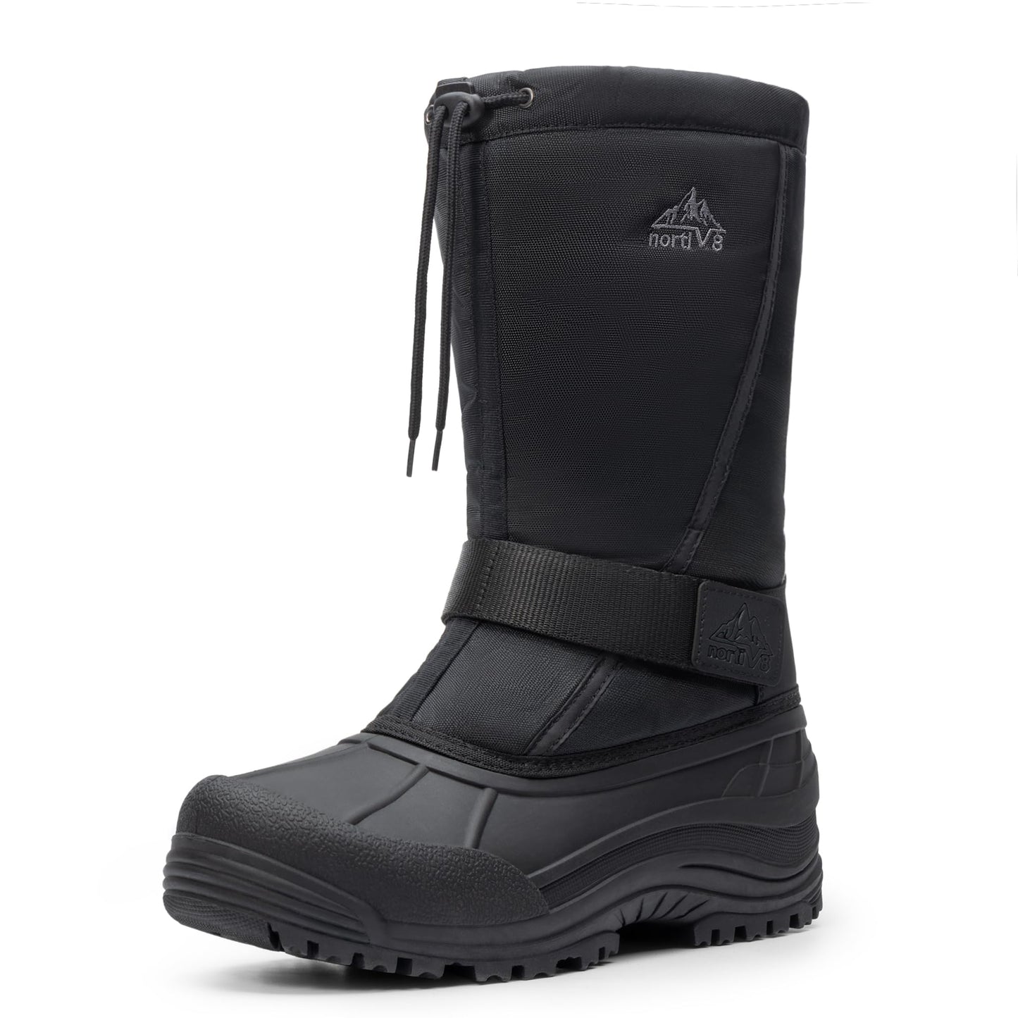 NORTIV 8 Men's Waterproof Winter Snow Boots Insulated Fur Liner Lightweight Outdoor Tall Boots