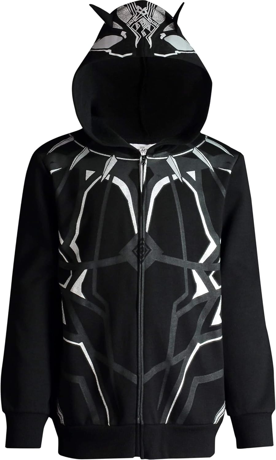 Marvel Avengers Black Panther Cosplay Fleece Zip Up Pullover Hoodie Toddler to Little Kid