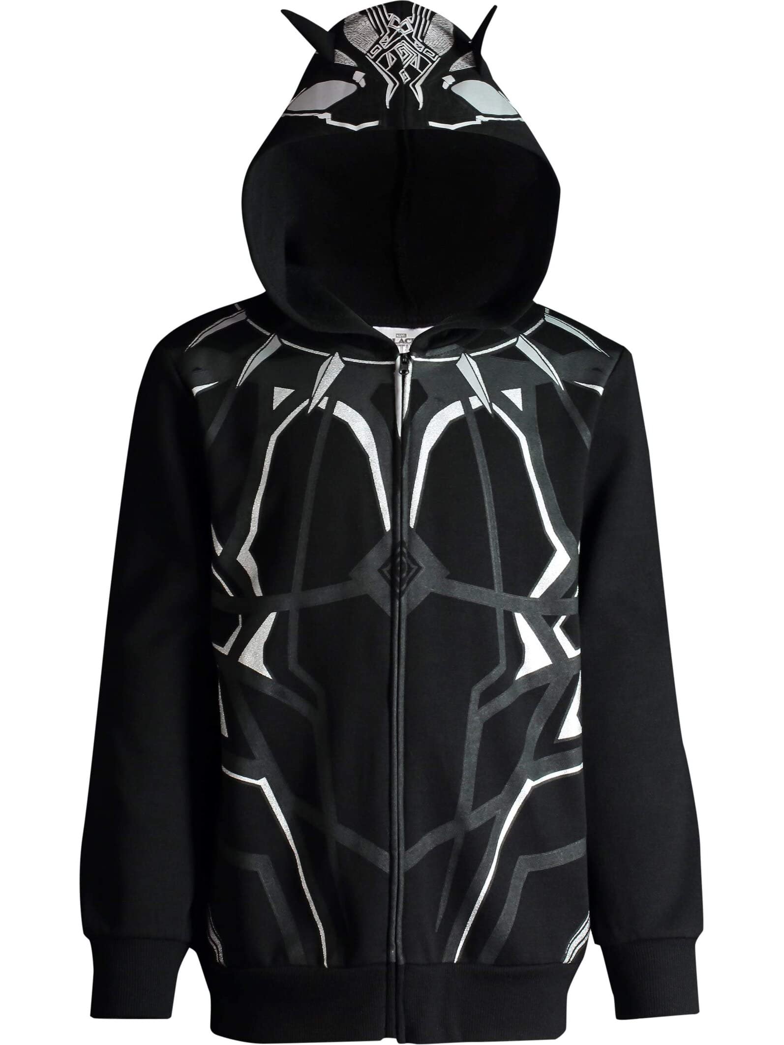 Marvel Avengers Black Panther Cosplay Fleece Zip Up Pullover Hoodie Toddler to Little Kid