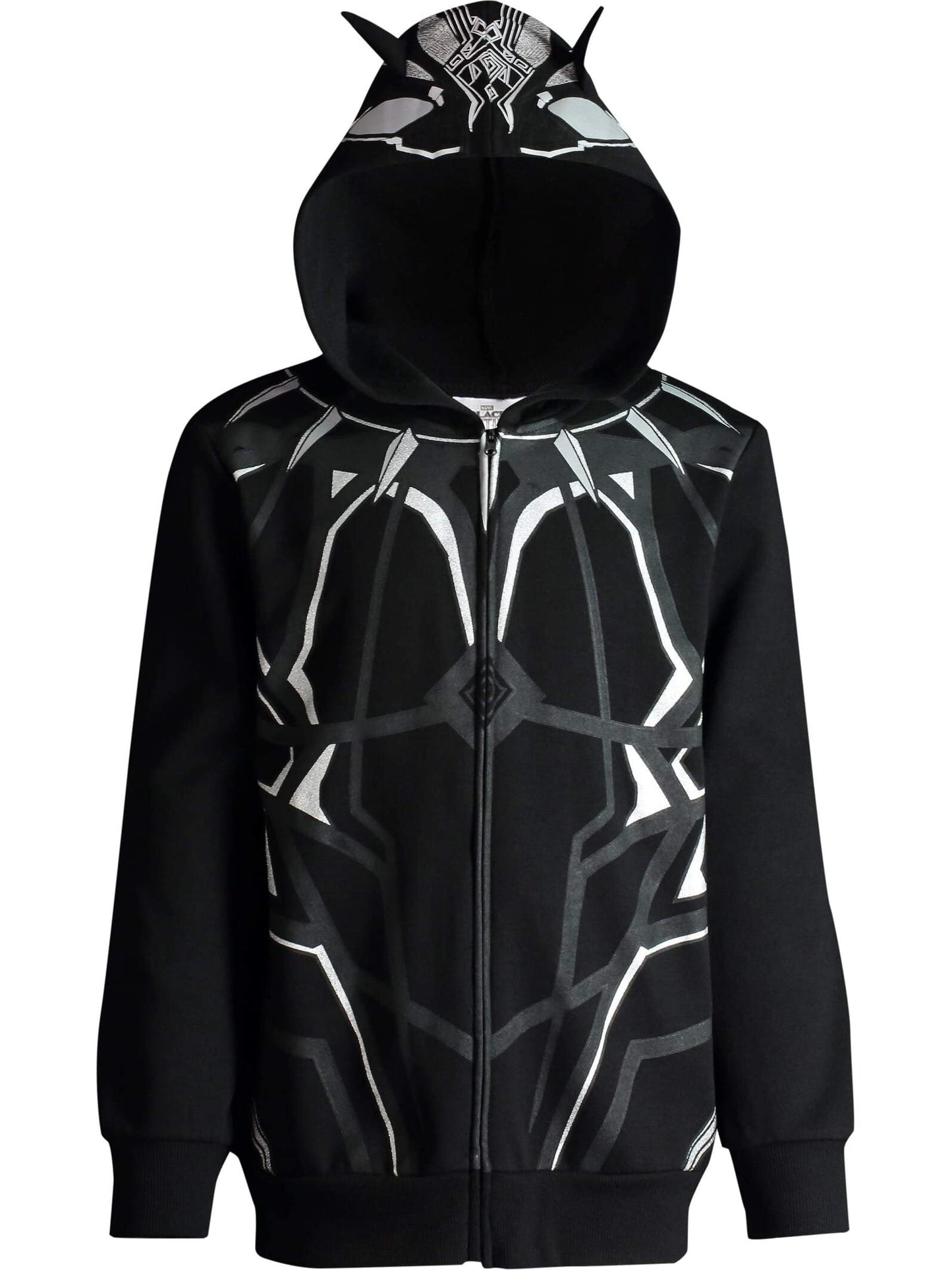 Marvel Avengers Black Panther Cosplay Fleece Zip Up Pullover Hoodie Toddler to Little Kid