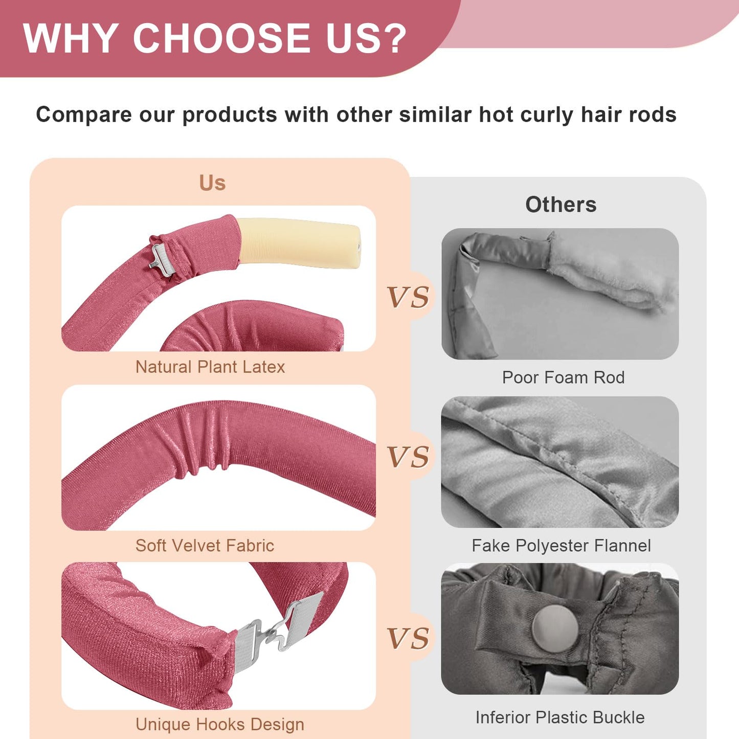 Heatless Curlers, Heatless Curls Overnight Set for Women, Soft Hair Curlers to Sleep In, Jumbo No Heat Hair Curlers Set with Headscarf and Hook for Long Hair (DarkBrown, 4 Packs)