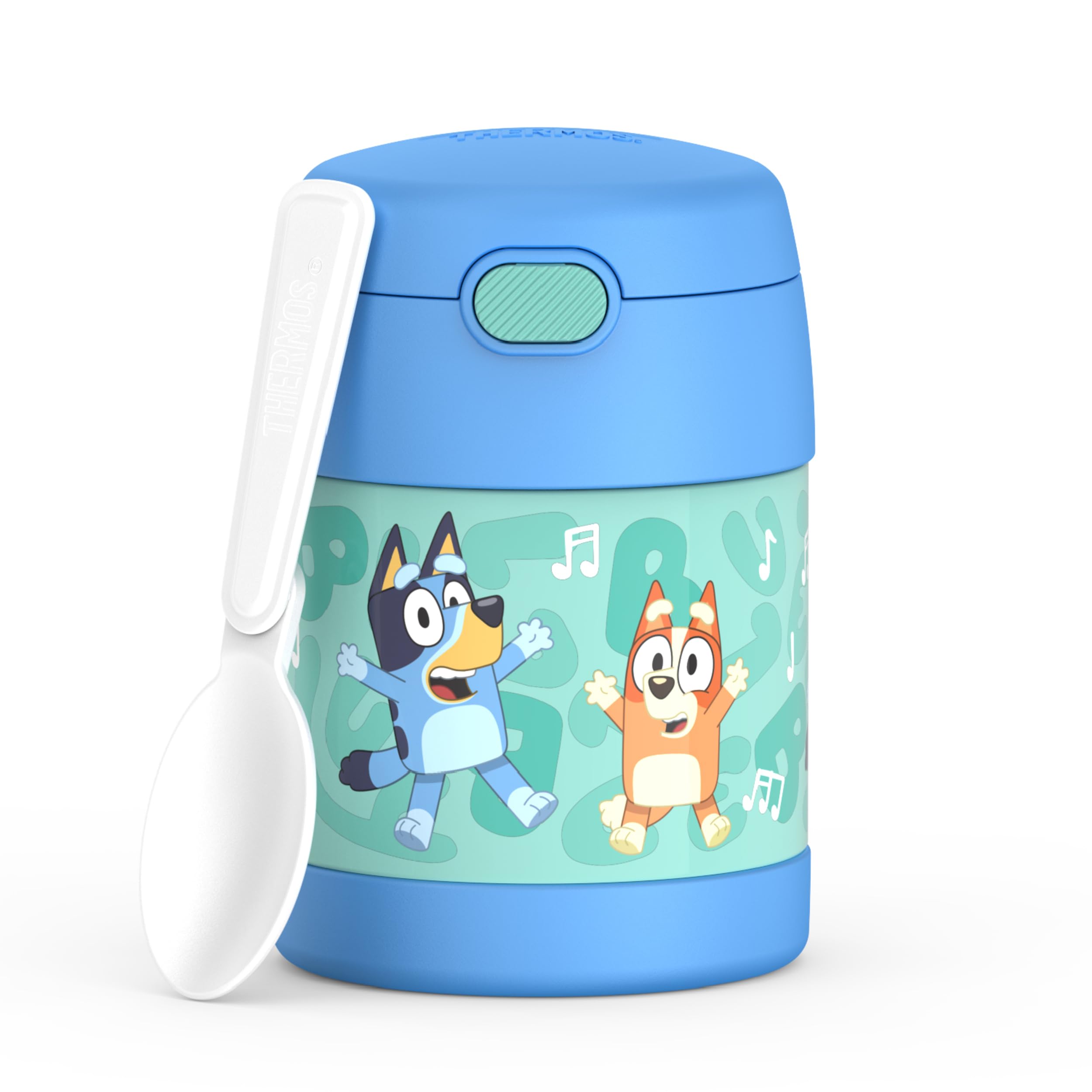 THERMOS FUNTAINER Insulated Food Jar – 10 Ounce – Kid Friendly Food Jar with Foldable Spoon, Minecraft