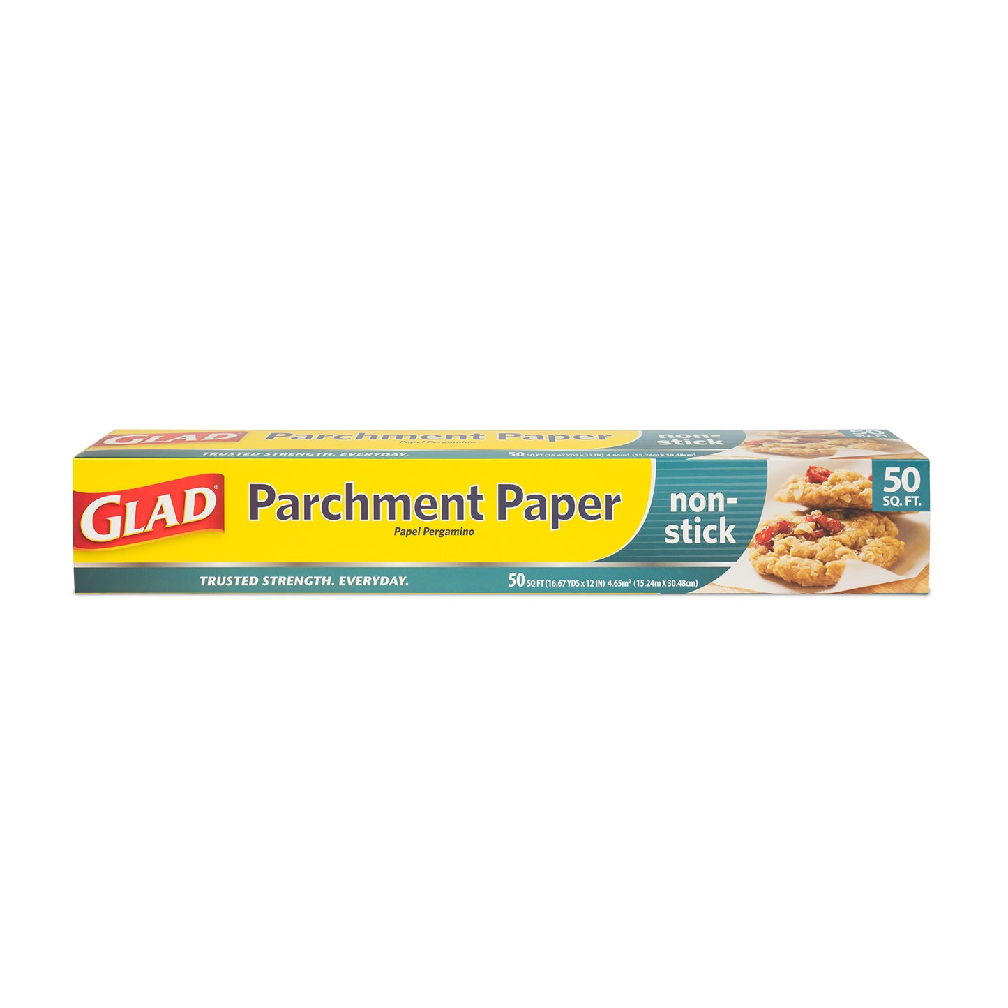 Glad Holly Jolly Printed Parchment Paper Roll – Holiday Design Parchment Paper; Baking Parchment for Christmas Cookies, Holiday Baking Paper, 25 Sq. Ft