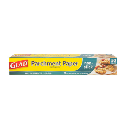 Glad Holly Jolly Printed Parchment Paper Roll – Holiday Design Parchment Paper; Baking Parchment for Christmas Cookies, Holiday Baking Paper, 25 Sq. Ft