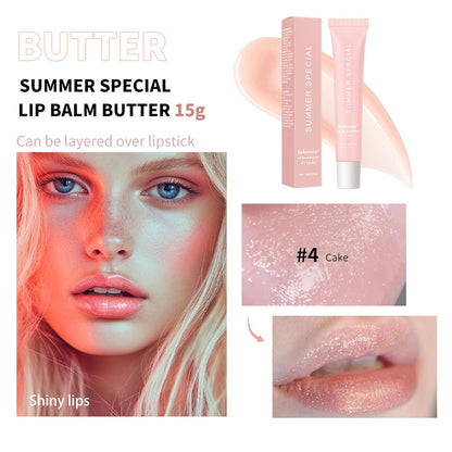 Summer Special Lip Butter Balm - Ultra-Hydrating, Nourishing Lip Care with Natural Ingredients, Shea Butter & Olive Oil, Soothes & Softens Dry Lips (4PCS, 0.5 Fl Oz (Pack of 4))