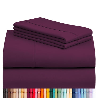 LuxClub 4 PC Queen Sheet Set, Breathable Luxury Bed Sheets, Deep Pockets Wrinkle Free Cooling Sheets Machine Washable Hotel Bedding Silky Soft - Teal Queen