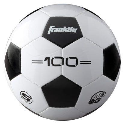 Franklin Sports Soccer Balls - Youth & Adult - Sizes 3, 4 & 5 - Single & Bulk Packs - Black & White