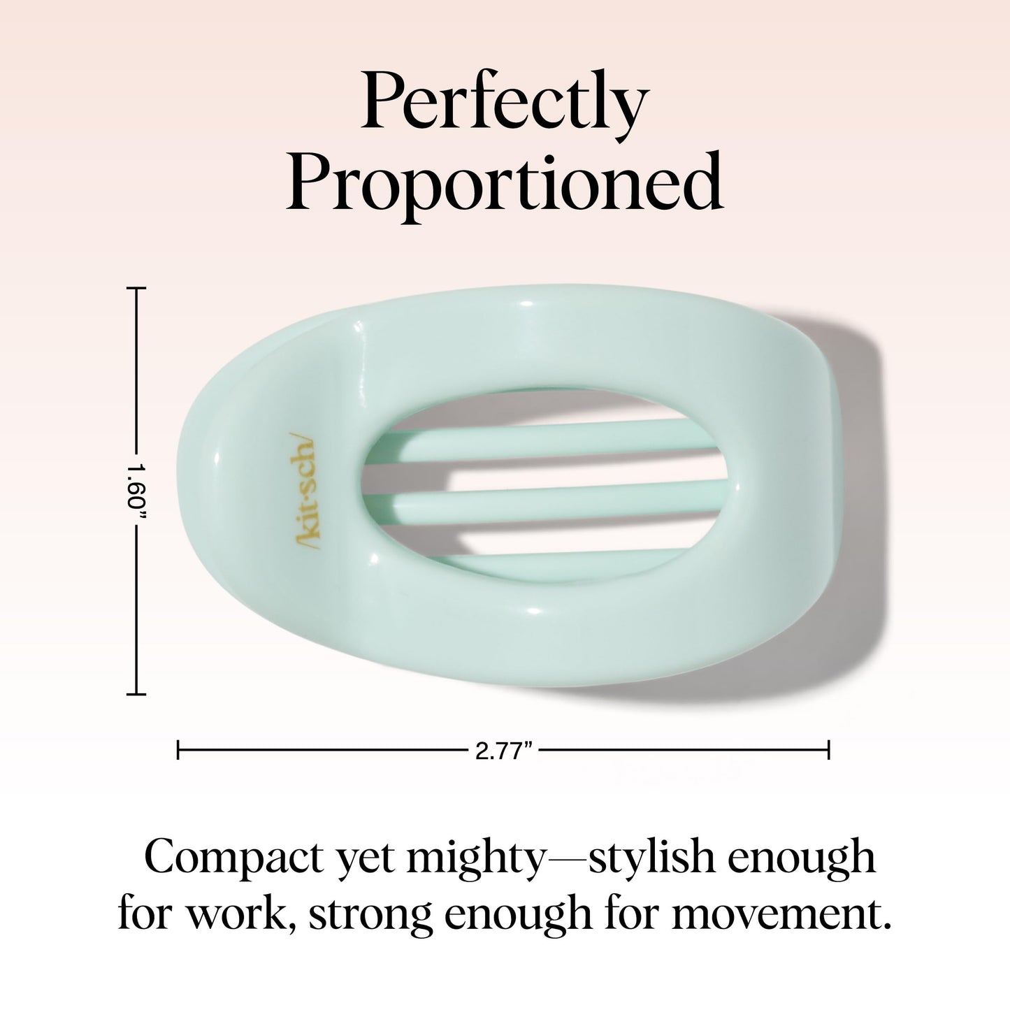 Kitsch Medium Flat Claw Clips for Women - Stylish Flat Hair Clips, Strong Hold for Thick & Fine Hair | Non-Slip for Secure, Comfortable All-Day Wear | Ideal Gifts for Women - Tortoise Design