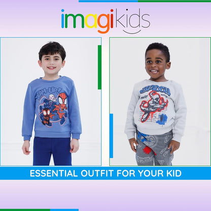 Marvel Spidey and His Amazing Friends Fleece Sweatshirt and Jogger Pants Outfit Set Toddler to Big Kid Sizes (2T - 14-16)