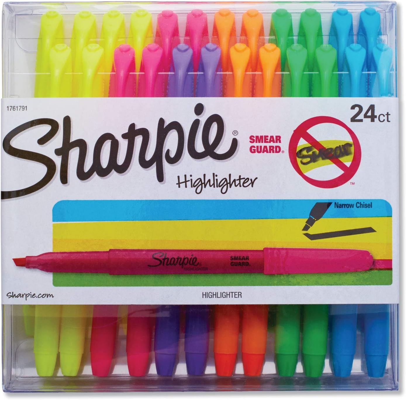 Sharpie Pocket Highlighters Chisel Tip Highlighter Marker Set Office Supplies And Classroom Supplies Assorted Colors 24 Count
