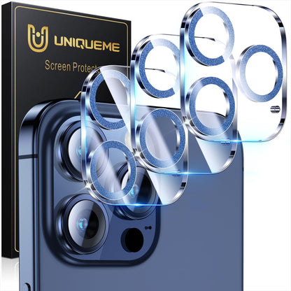 UniqueMe Compatible for 3 Pack iPhone 17 Pro Camera Lens Protector - [Drop Protection] 9H Tempered Glass Camera Cover Screen [Update New Version]【Not for 17 Pro Max】