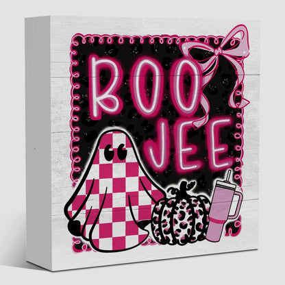 Cute Halloween Decor, Happy Halloween Dog Decorations, Spooky Ghost Decor for Home Office, Spider Webs Scary Decorations 5 x 5 inches A11