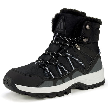 Mishansha Women's Winter Snow Boots Waterproof Warm Fur Lined Ankle Hiking Boot Non-Slip Outdoor Cold Weather Shoes