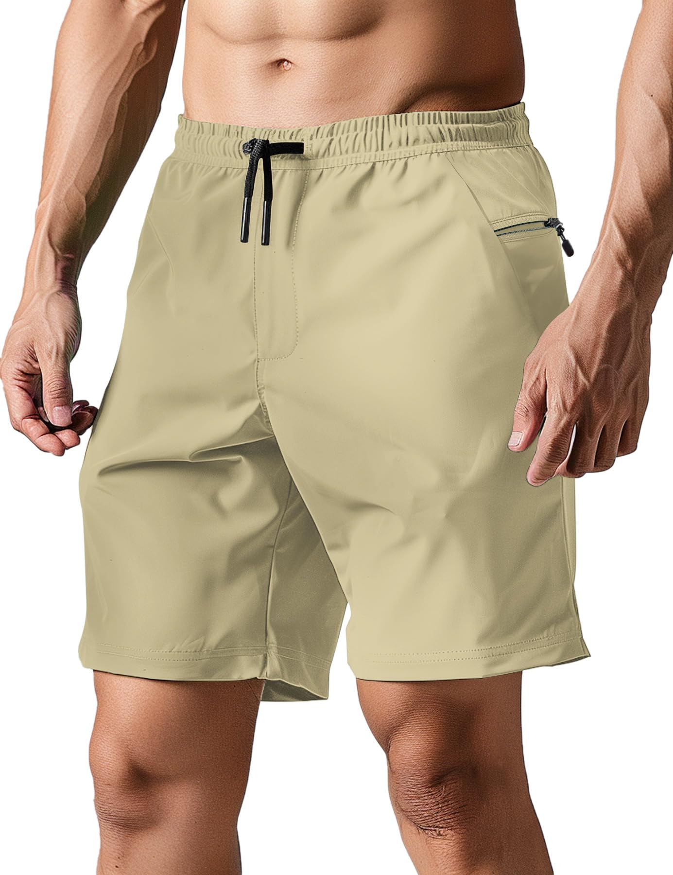 TUONROAD Mens Swim Trunks with Compression Liner 2 in 1 Board Shorts 7 Inch Quick Dry Swimming Shorts with Zipper Pockets