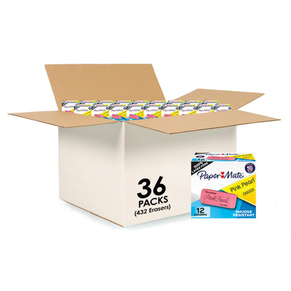 Paper Mate Erasers | Pink Pearl Large Erasers 12 Count