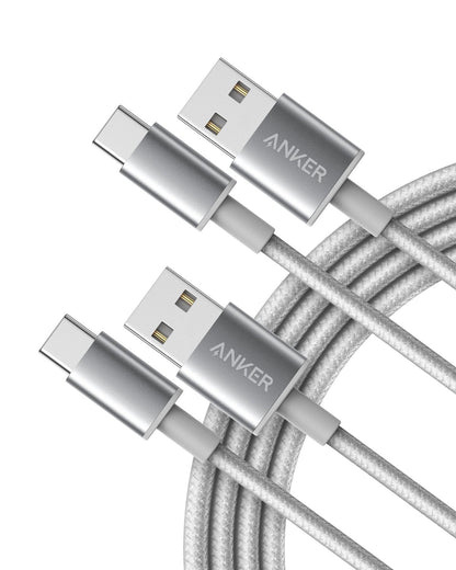 Anker Cable [2 Pack, 6FT], USB A to USB C Cable for Samsung Galaxy S10 S10+, LG V30, Beats Fit Pro and More (Black)