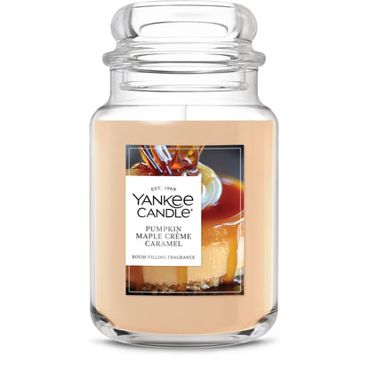 Yankee Candle Autumn Wreath, Fall Scented Candle, 22oz Large Jar with up to 150 Hour Burn Time