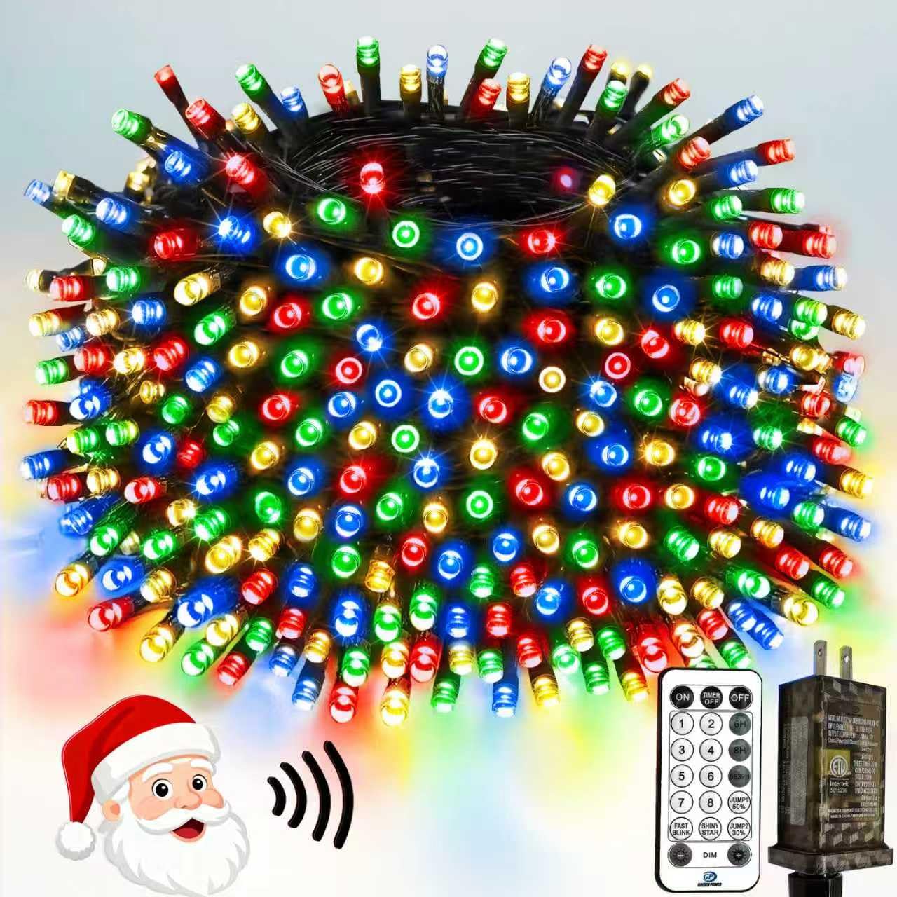Smart Color Changing Christmas Lights with Remote & APP, 109FT 300 LED RGB Dimmable Christmas String Lights, Waterproof Fairy Twinkle Light for Indoor Outdoor Xmas Tree Wedding Holiday Decorations