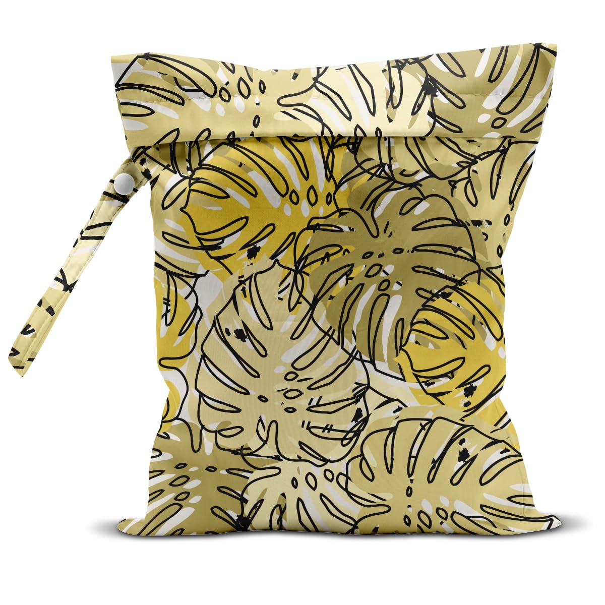 Wet Bag, Wet Dry Bag, Wet Bag for Swimsuit, Travel, Beach, Pool, Diapers, Dirty Yoga Gym Clothes, Makeup Bag, Waterproof Tropical Palm Leaves Decor Jungle Palm Leaf Favors