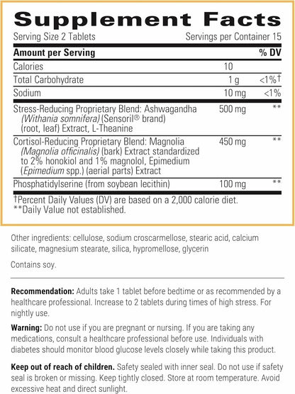 Integrative Therapeutics - Cortisol Manager - Supplement with Ashwagandha and L-Theanine - Supports Relaxation & Calm* - 30 Tablets