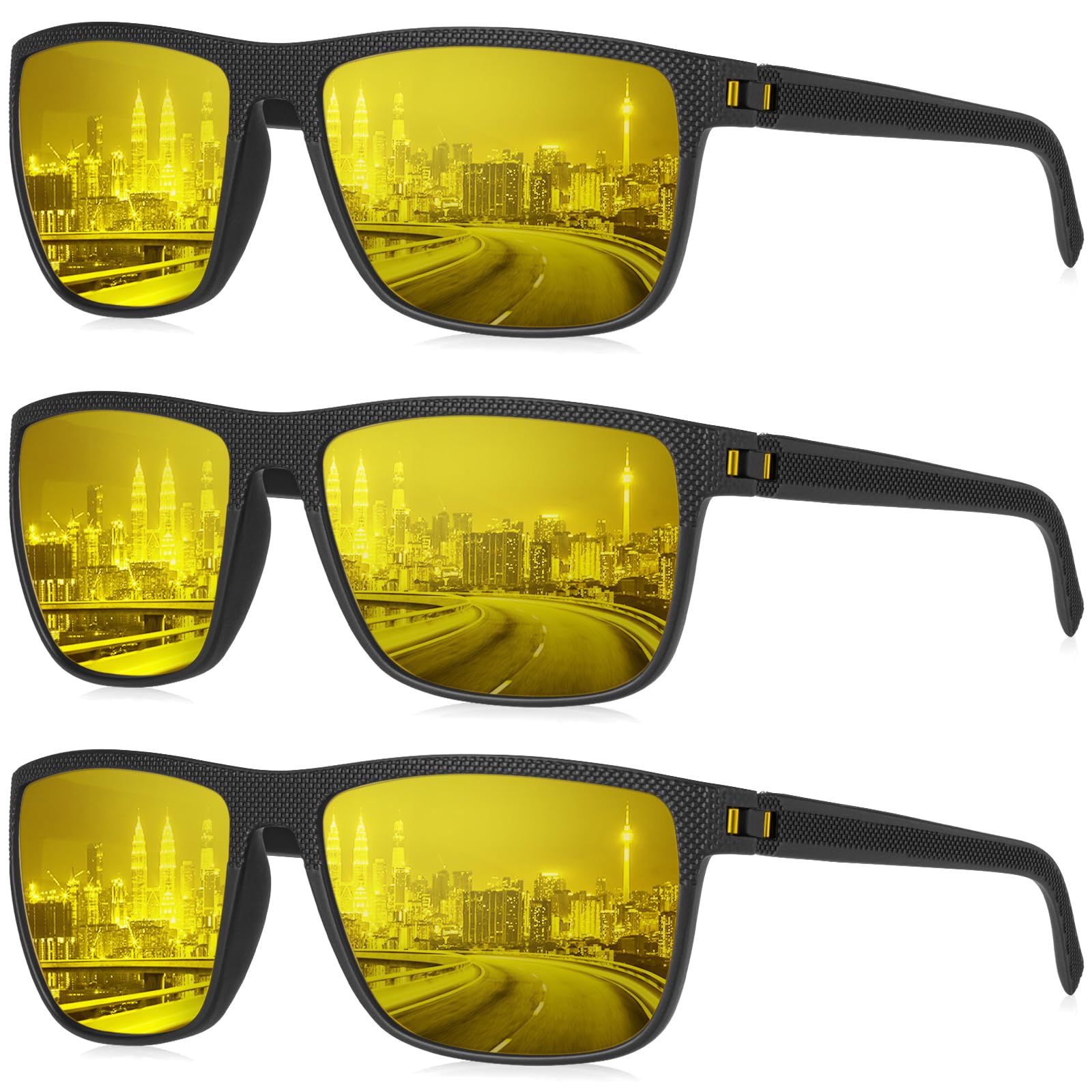 KALIYADI Polarized Sunglasses for Men, Lightweight Sun Glasses with UV Protection for Driving Fishing Golf