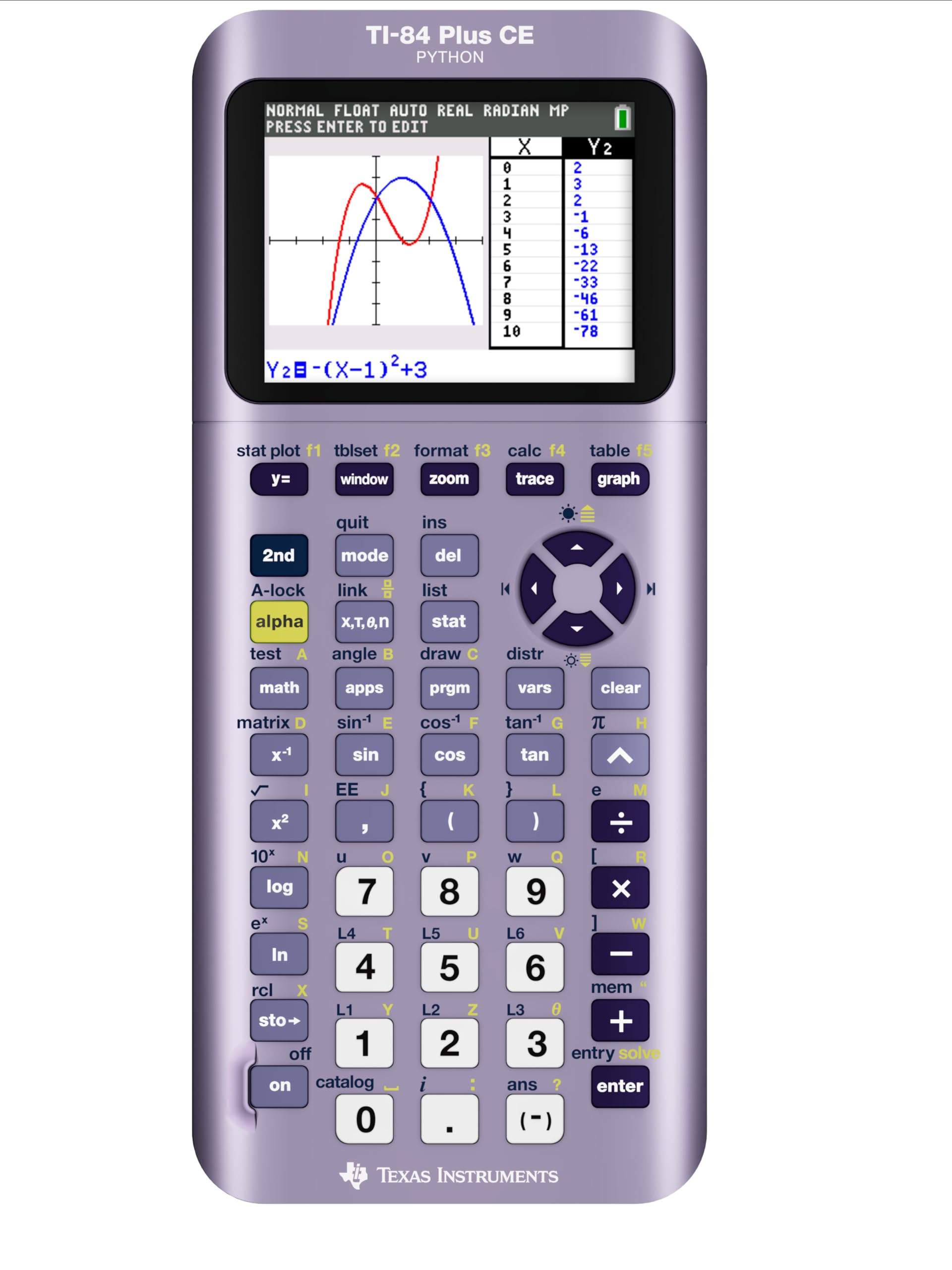 TI-84 Plus CE Graphing Calculator, Trinomial Teal