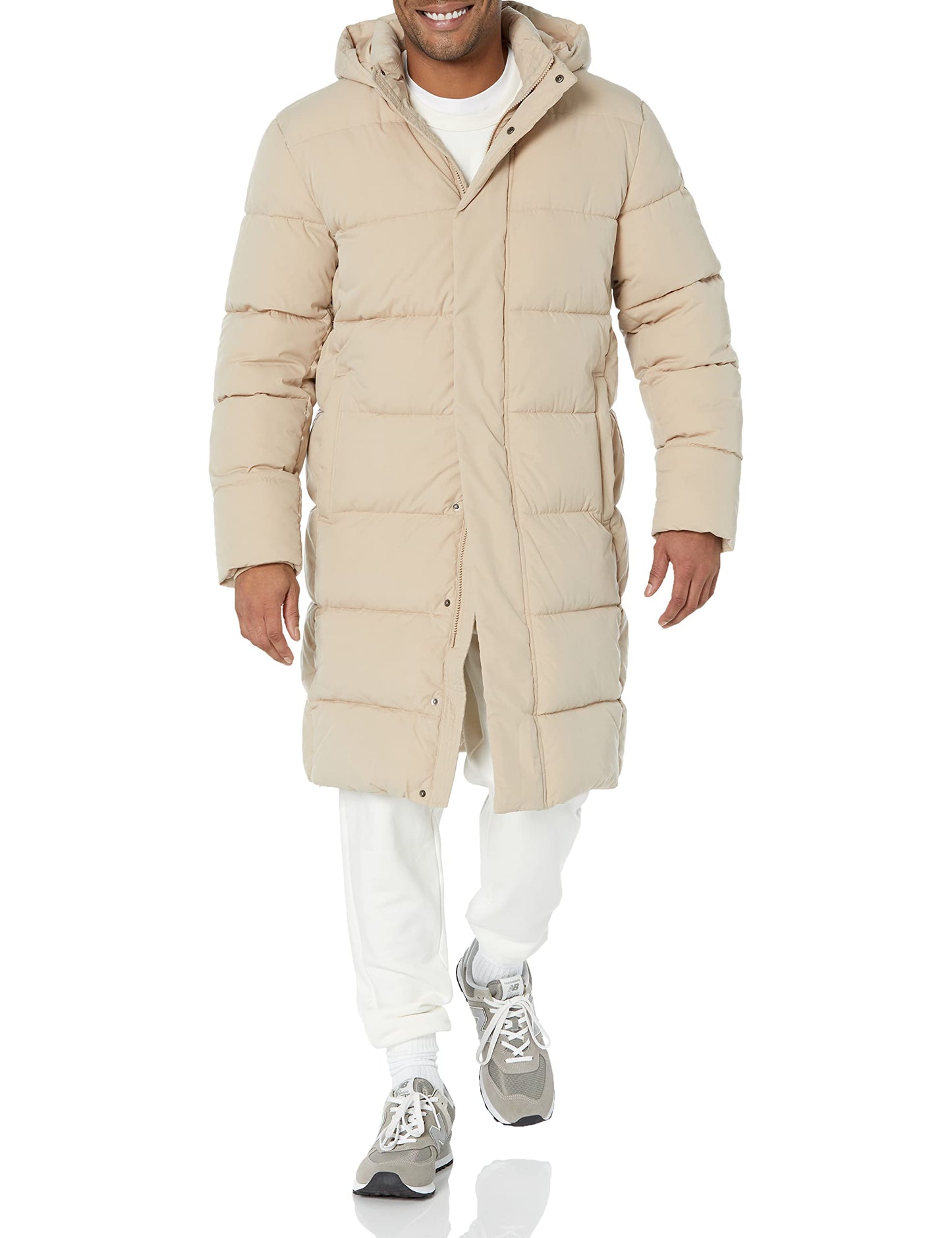 Mens Hooded Long Puffer Coat
