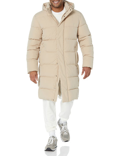 Mens Hooded Long Puffer Coat