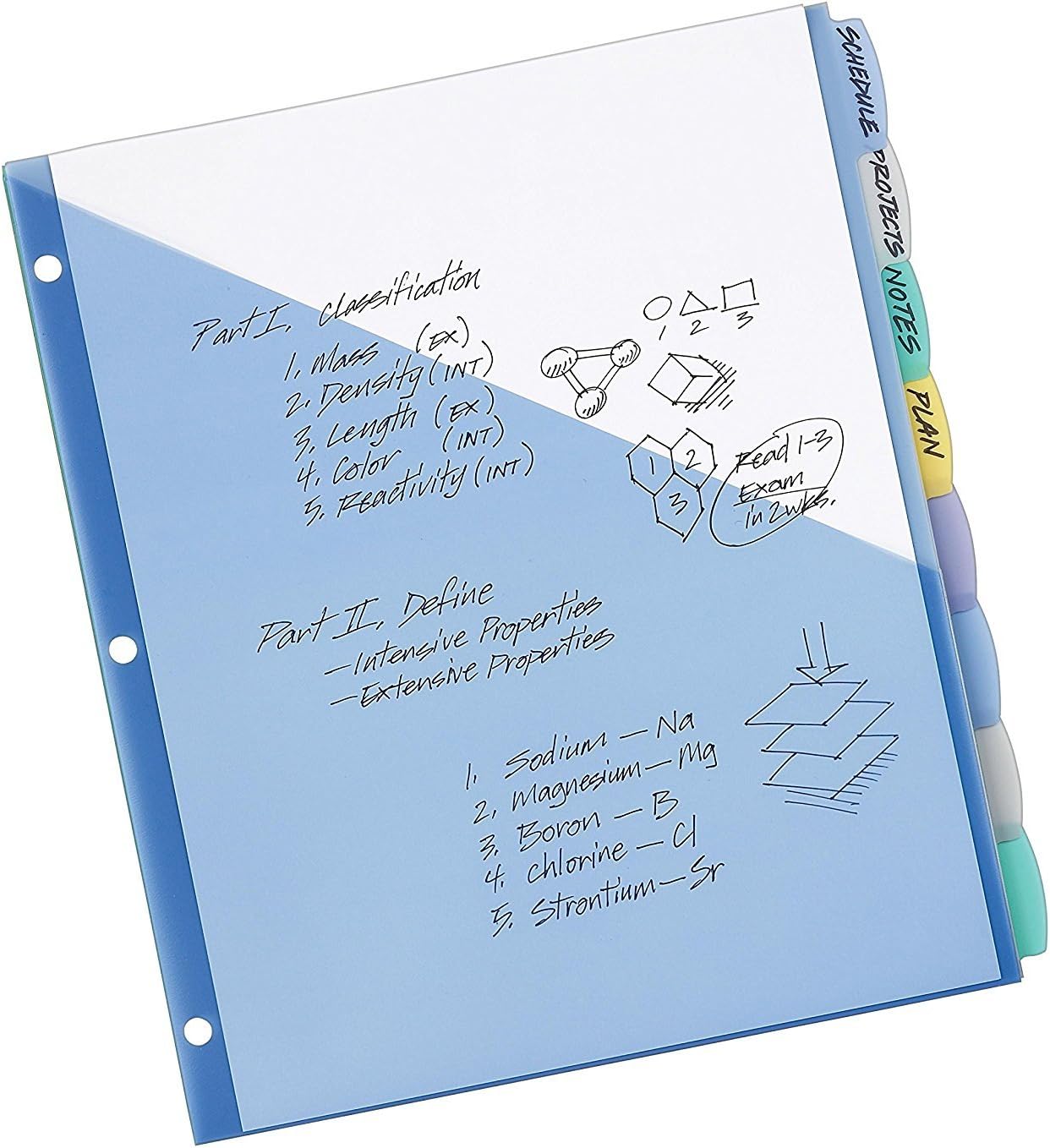 Avery Write & Erase Pocket Plastic Dividers for 3 Ring Binders, 8-Tab Sets, Multicolor, Tabs Viewable Beyond Sheet Protectors, 1 Set (16177)