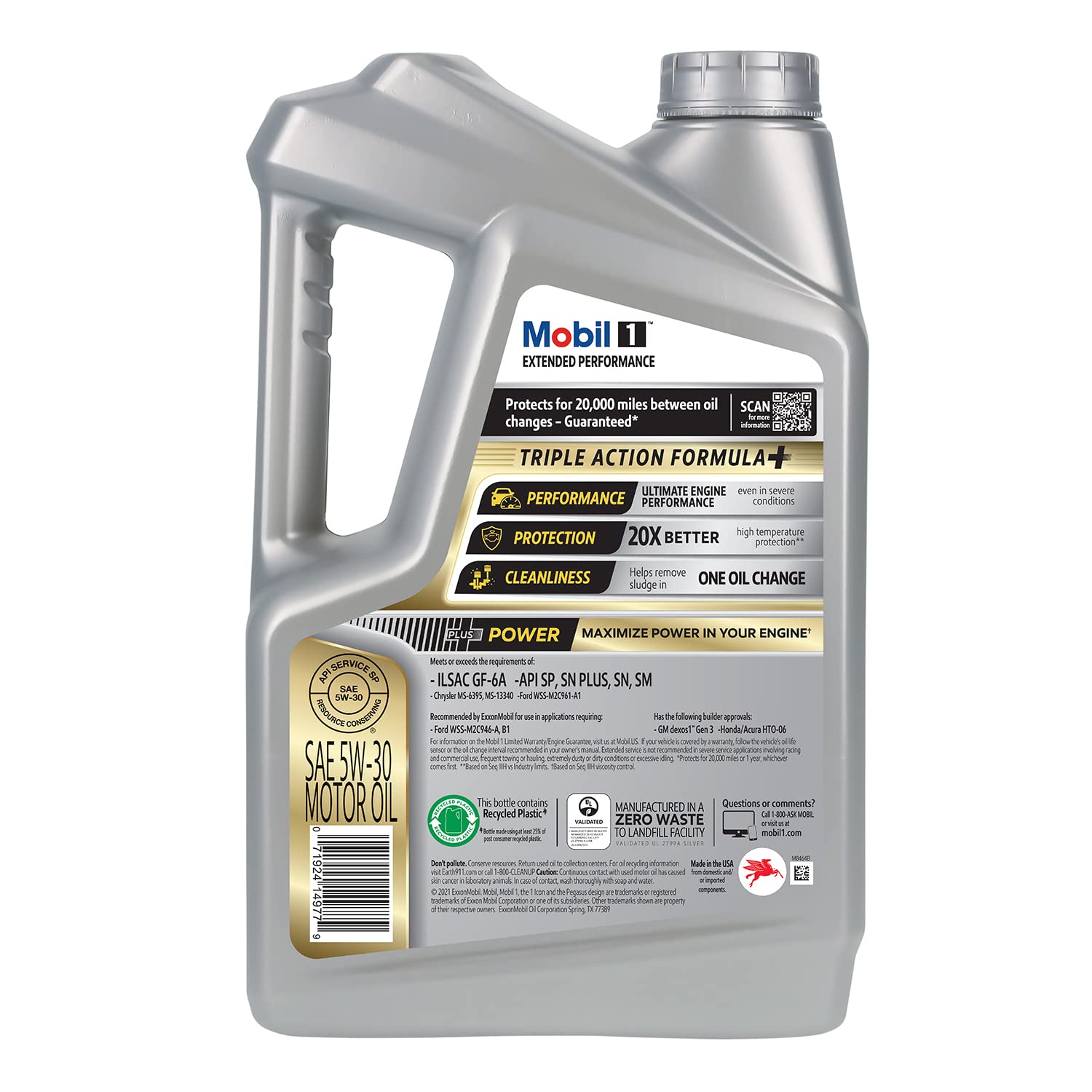 Mobil 1 Advanced Full Synthetic Motor Oil 5W-30, 5 Quart