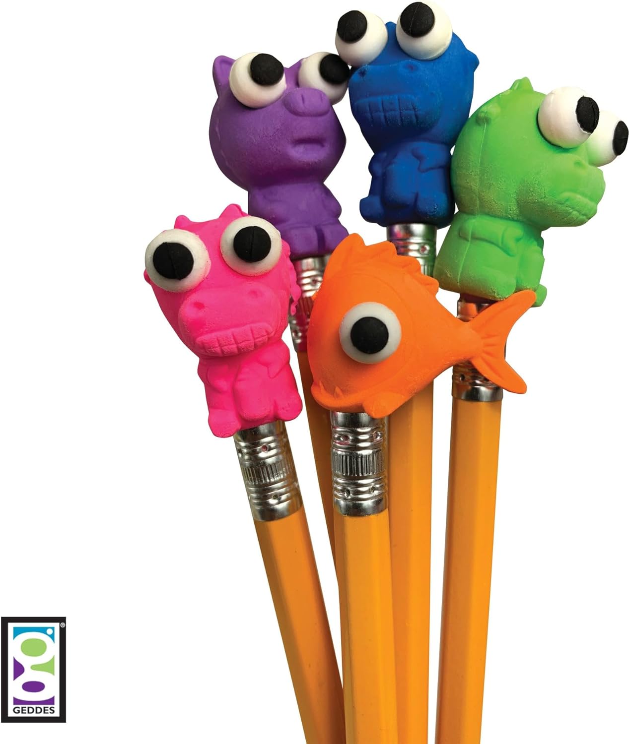 Raymond Geddes Animal Pencil Top Erasers for Kids (Pack of 50)