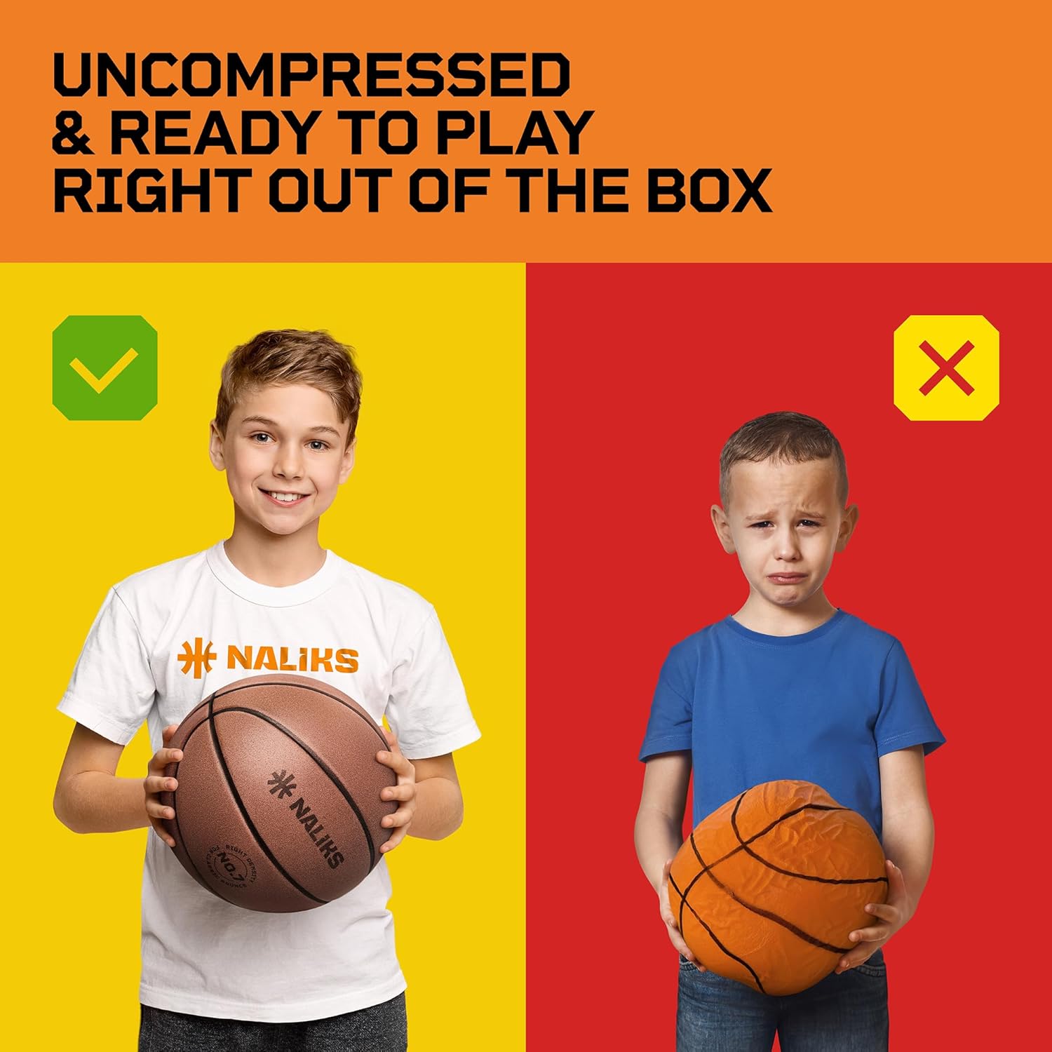 Silent Basketball Size 7, 29.5” – Airless Indoor Basketball | Gift Box Included, Pro PU Foam Basket Ball, for Quiet Dribbling Indoor, Real Grooves, 90% Bounciness, 12.7 Oz