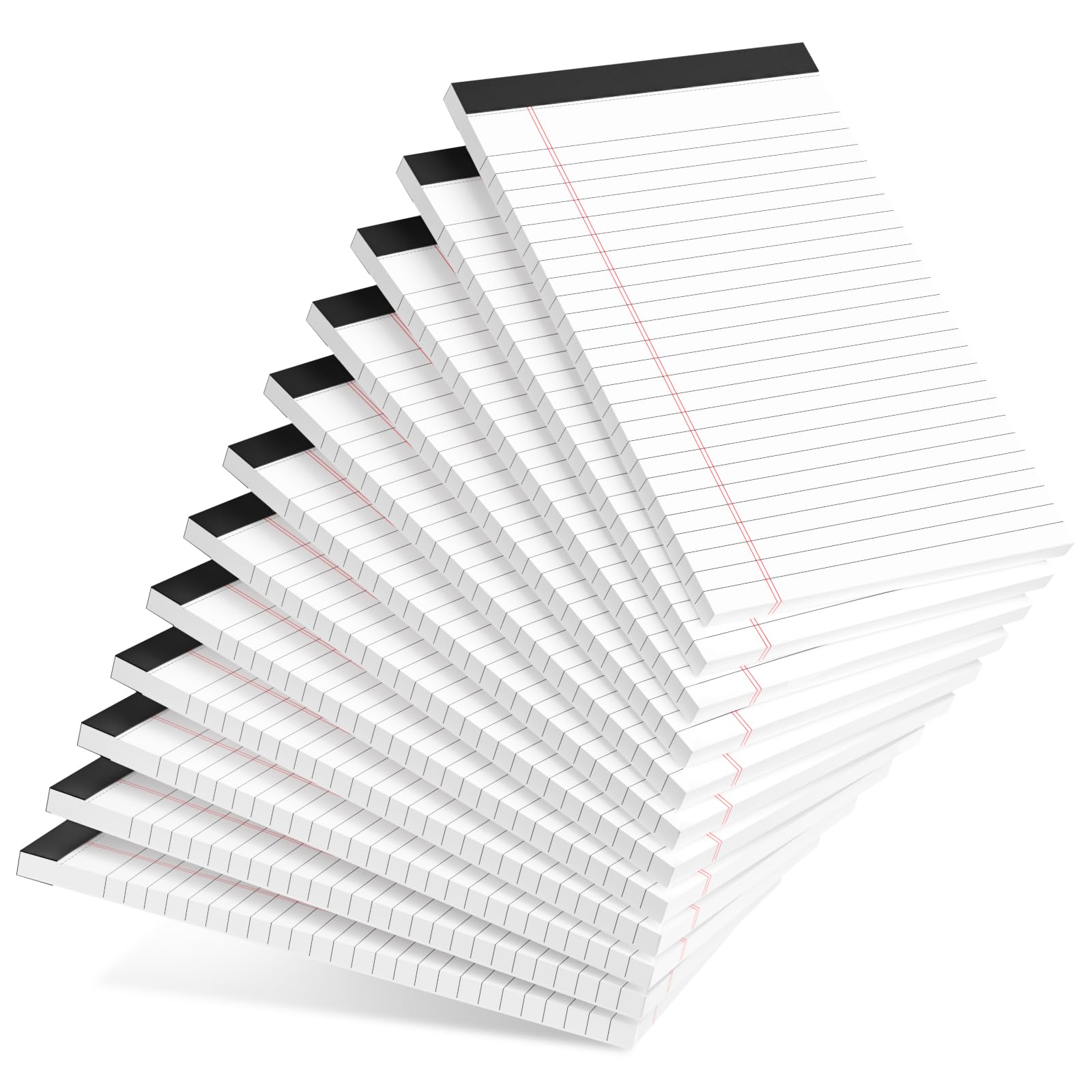 5pcs Colored Note Pads 5x8 College Ruled Small Legal Pads Paper Notepads 5 Pack Study Back Writing Pads 5 x 8 Paper Pads Perforated Narrow Ruled Pads of Paper