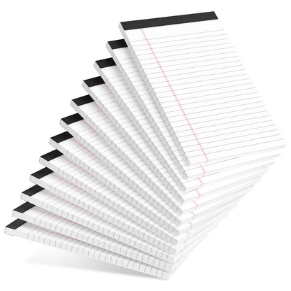 5pcs Colored Note Pads 5x8 College Ruled Small Legal Pads Paper Notepads 5 Pack Study Back Writing Pads 5 x 8 Paper Pads Perforated Narrow Ruled Pads of Paper