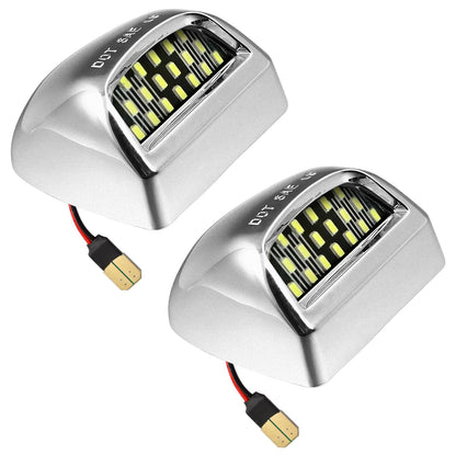 LESAUCE Red OLED Neon Tube LED License Plate Lights Tag Lights Assembly Replacement for Chevy Silverado GMC Sierra 1500 2500 3500 Tahoe Suburban Escalade Yukon XL, 2PCS
