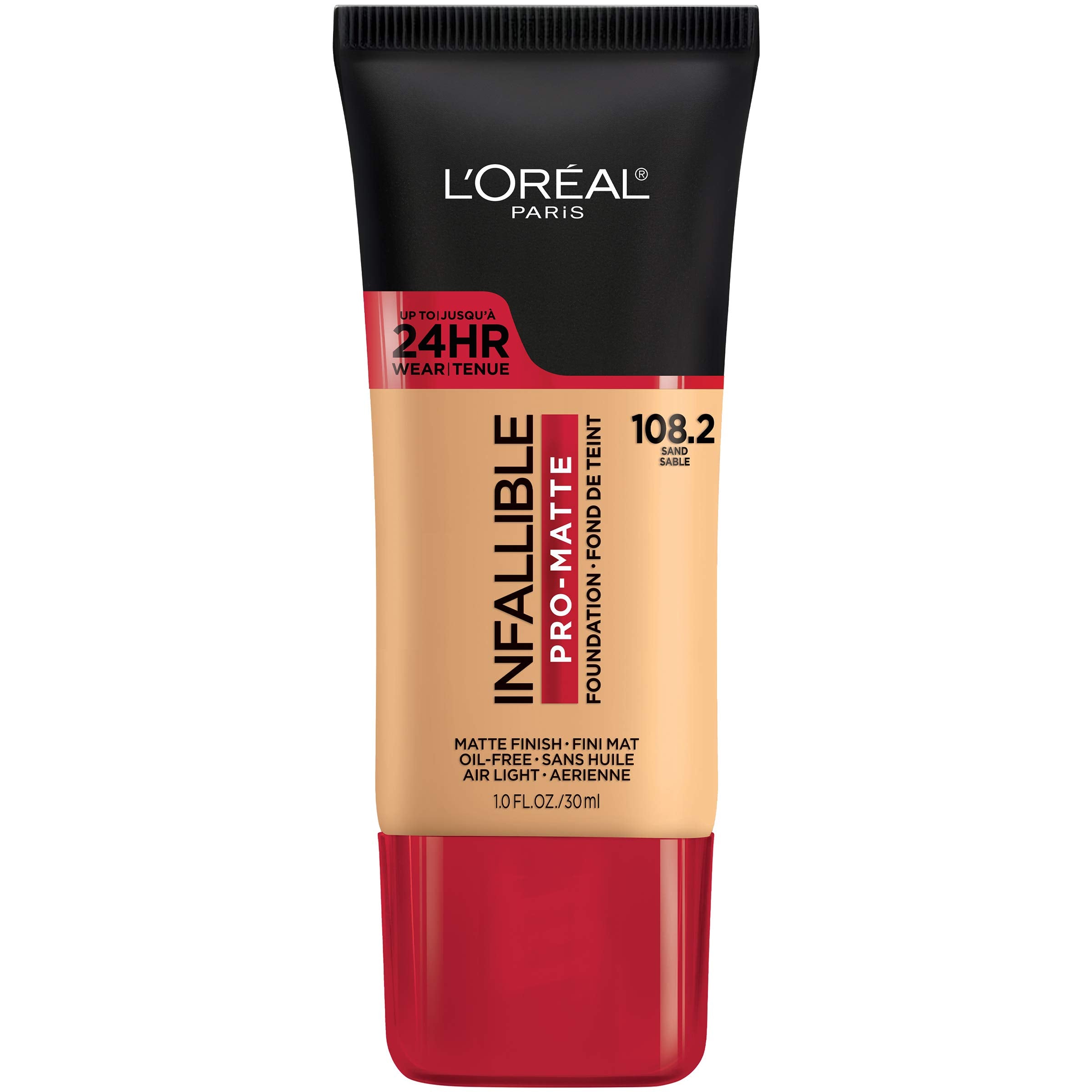 L'Oreal Paris Makeup Infallible Pro-Matte Liquid Longwear Foundation, 105 Natural Beige, 1 fl; oz.