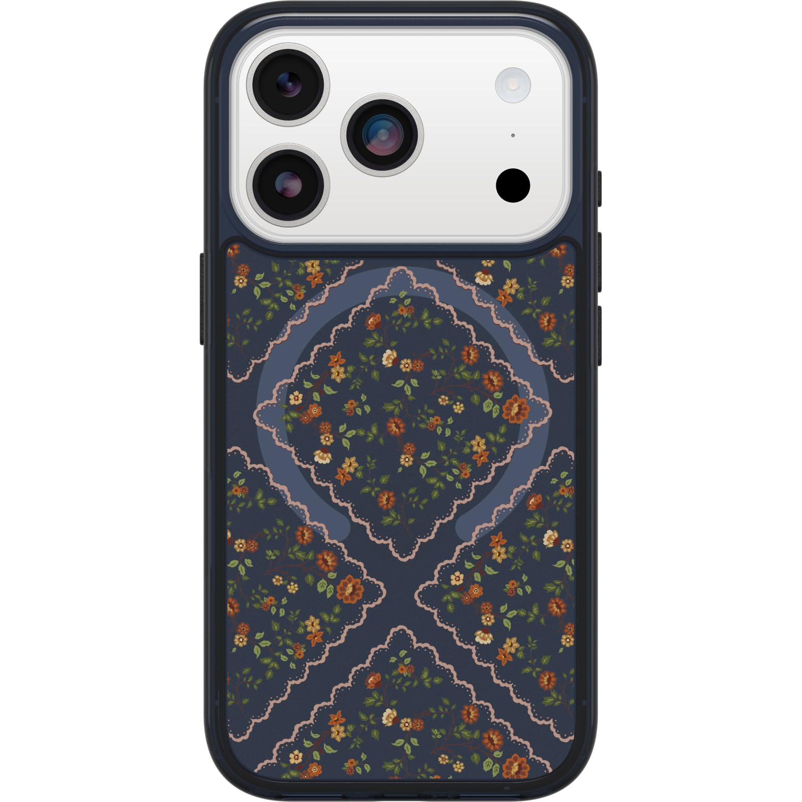 OtterBox iPhone 17 Symmetry Series Clear Case - Golden Bloom - Green