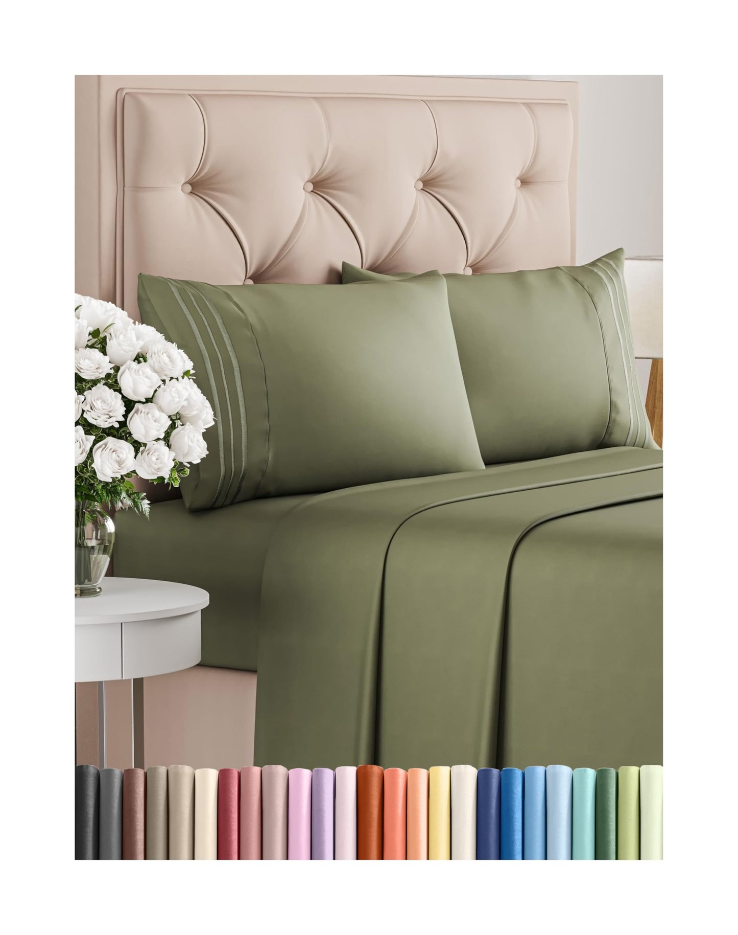 Queen Size 4 Piece Sheet Set - Comfy Breathable & Cooling Bed Sheets Set - Hotel Luxury Bedding for Women, Men, Kids, Teens, Boys & Girls - Deep Pockets, Ultra-Soft, Wrinkle Free - Oeko-Tex - Black