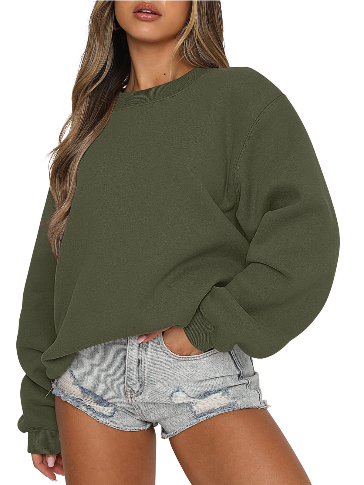 ANRABESS Womens Sweatshirts Crewneck Fleece Oversized Pullover Sweaters Fall Winter Cute Tops Teen Girls Preppy Clothes 2025