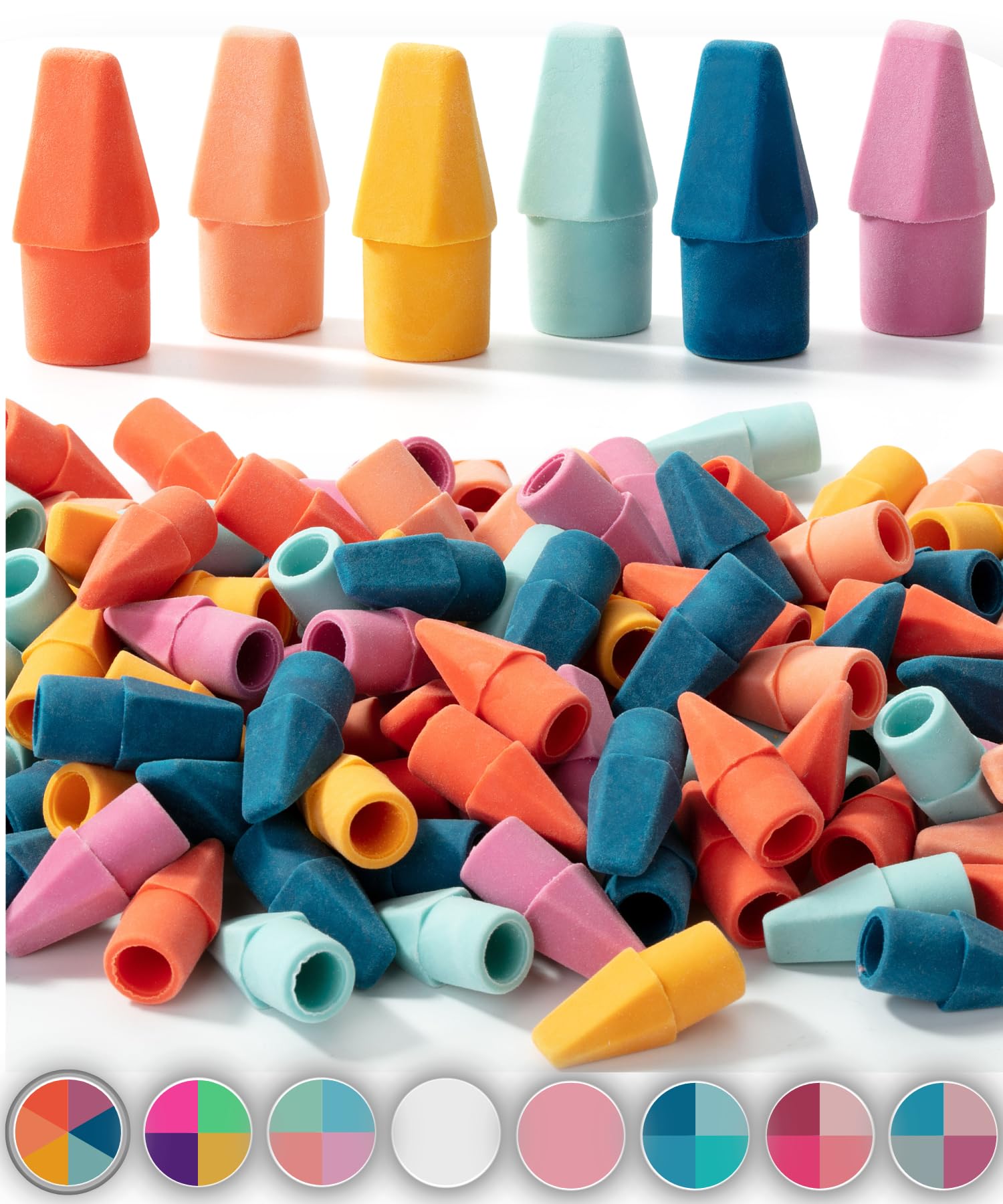 Mr. Pen Erasers for Pencils, 120 Pack, Pencil Top Erasers, Eraser Caps, Cap Tops, Topper Erasers. Ereaser