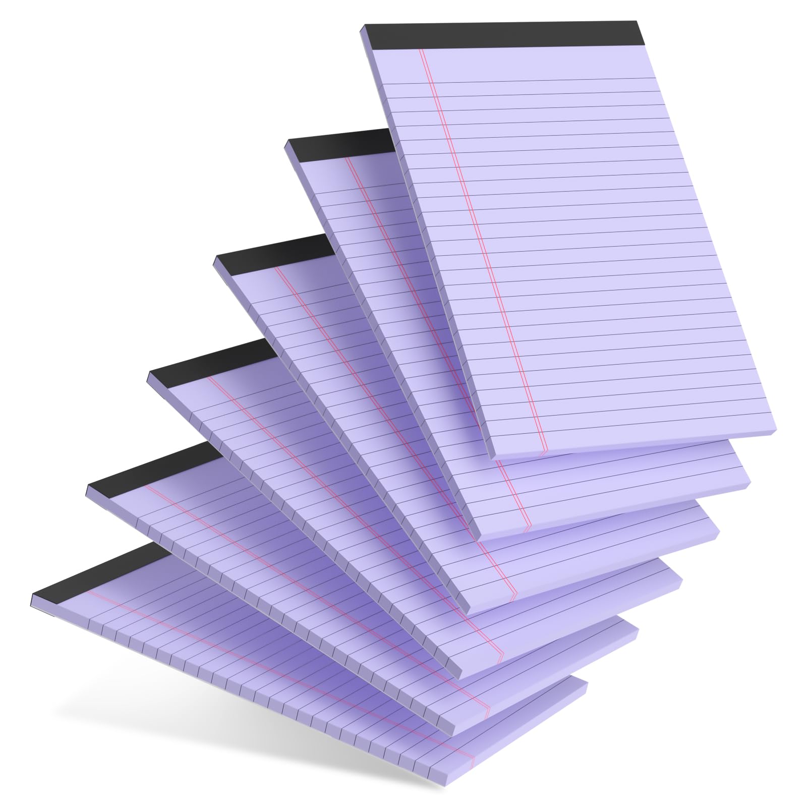 5pcs Colored Note Pads 5x8 College Ruled Small Legal Pads Paper Notepads 5 Pack Study Back Writing Pads 5 x 8 Paper Pads Perforated Narrow Ruled Pads of Paper