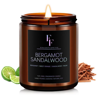 Christmas Candles Set, Scented Candles for Home, 4 Pack Holiday Natural Soy Candles, Christmas Gifts for Women Men, Festival Fragrance of Balsam Cedar/Cookies/Mulled Cider/Cinnamon