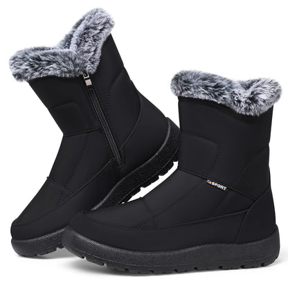 SHIBEVER Women's Snow Boots Winter: Waterproof Fur Lined Anti-Slip Ankle Booties Outdoor Comfortable Warm Women Snow Boot