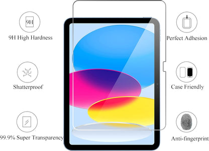 Ailun Screen Protector for iPad 11th A16 2025 [11 Inch] / 10th Generation 2022 [10.9 Inch], Tempered Glass [Face ID & Apple Pencil Compatible] Ultra Sensitive Case Friendly [2 Pack]