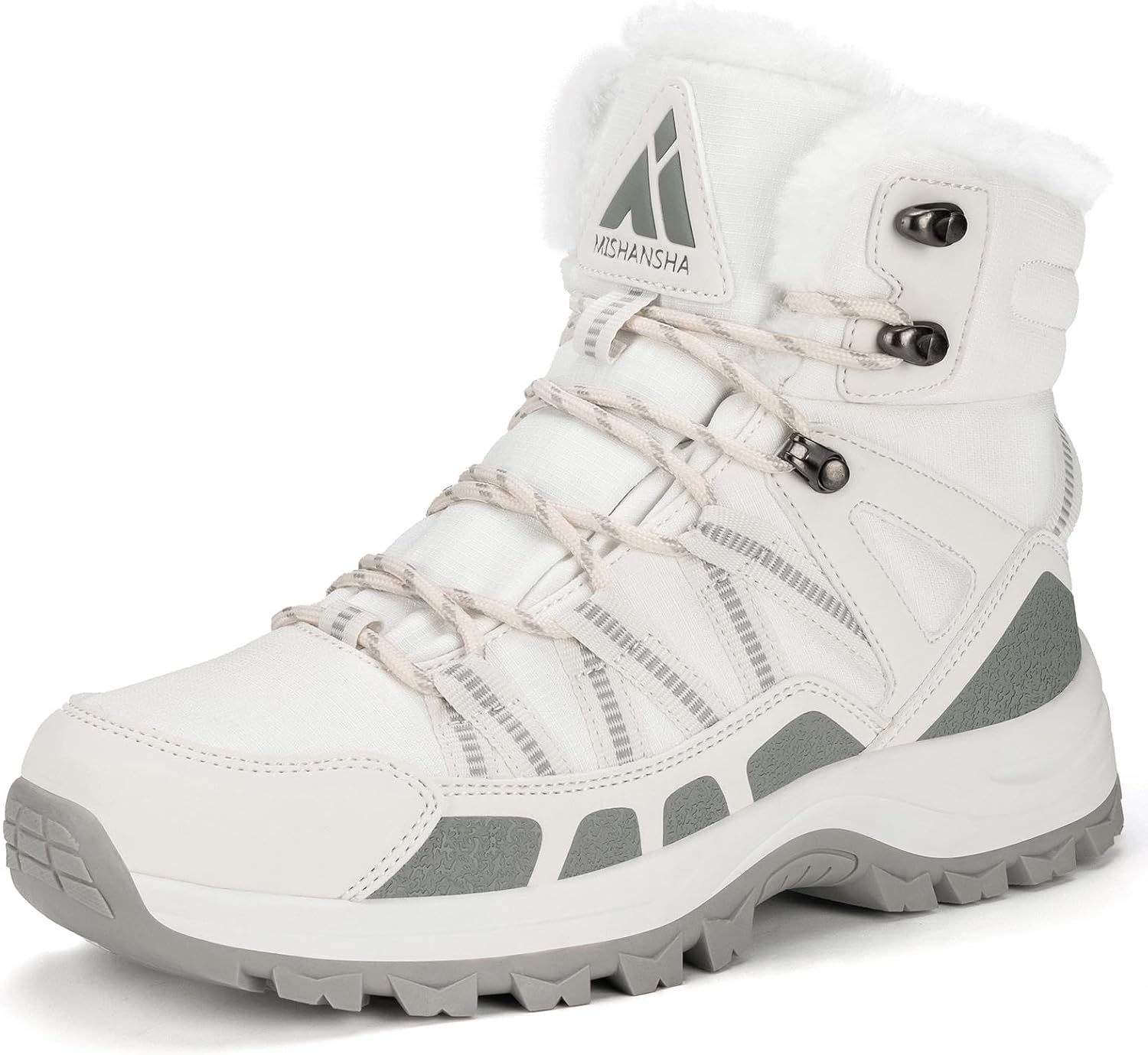 Mishansha Women's Winter Snow Boots Waterproof Warm Fur Lined Ankle Hiking Boot Non-Slip Outdoor Cold Weather Shoes