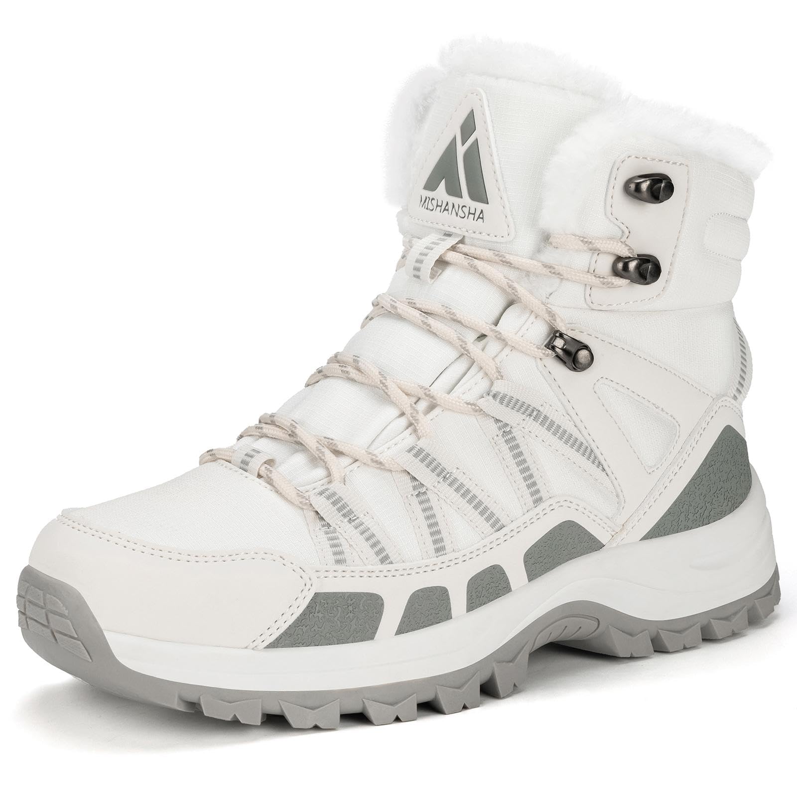 Mishansha Women's Winter Snow Boots Waterproof Warm Fur Lined Ankle Hiking Boot Non-Slip Outdoor Cold Weather Shoes