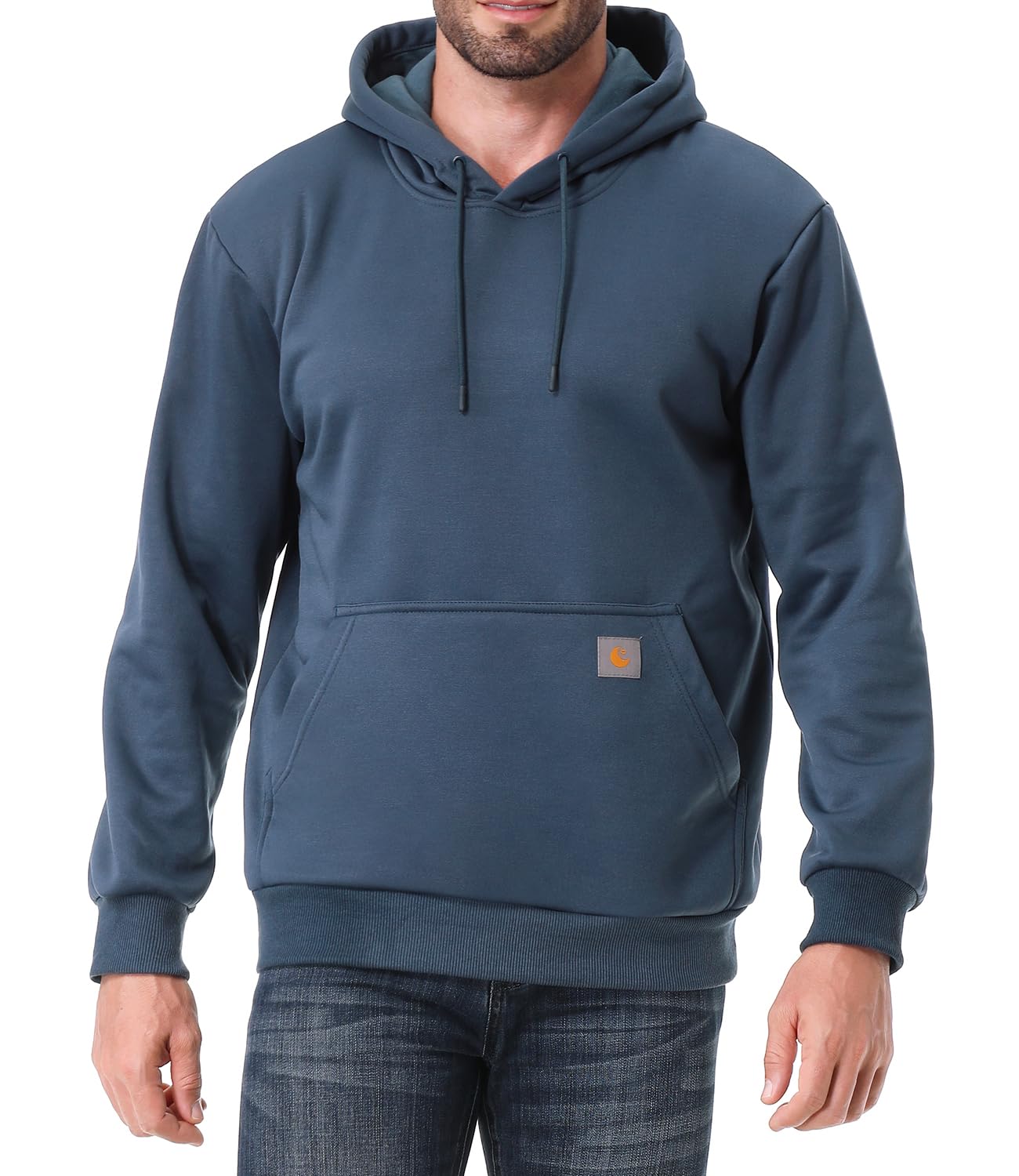 Men's Relaxed Fit Fleece-Lined Pullover Hooded Sweatshirt Comfortable and Soft